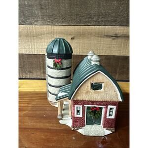 Christmas Valley Porcelain Barn and Silo 1995 Series
